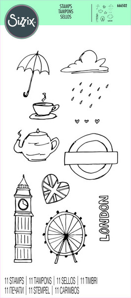 Sizzix: Layered Clear Stamp Set, London Icons