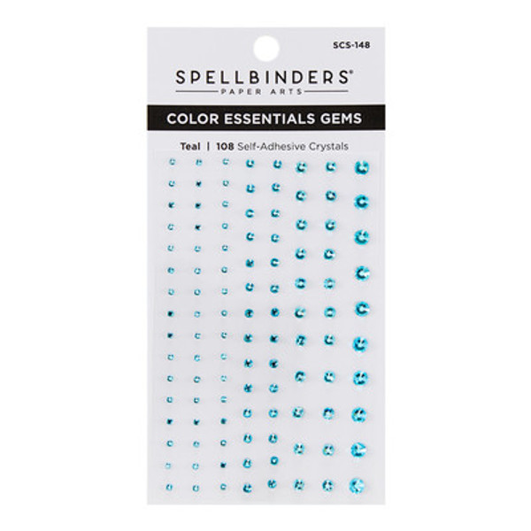 Spellbinders: Color Essentials Self Adhesive Gems, Teal Mix