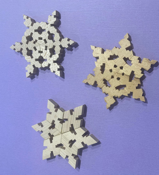 The Paper and Ink Boutique: Snowflake 3" (one only), Unfinished  Wood