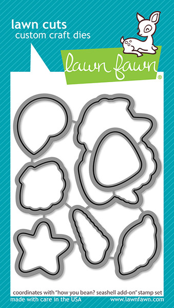 Lawn Fawn: Die Set, How You Been? Seashell Add-On