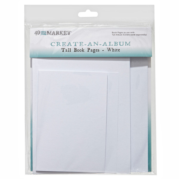 49 And Market: Create-An-Album, Tall Book Pages - White