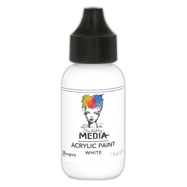 Ranger Ink: Dina Wakley Media Acrylic Paint, Heavy Body, White (1 oz. Bottle)