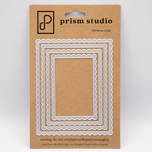 Prism Studios: Nesting Dies, Stitched Scalloped Rectangles