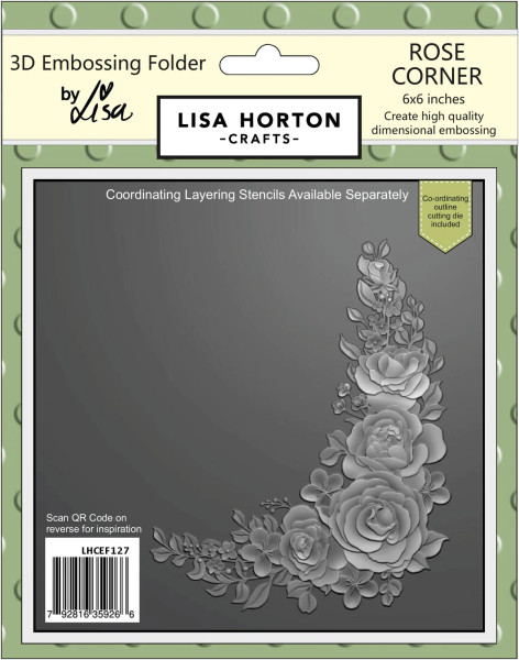 Lisa Horton Crafts: 3D Embossing Folder & Die, Rose Corner