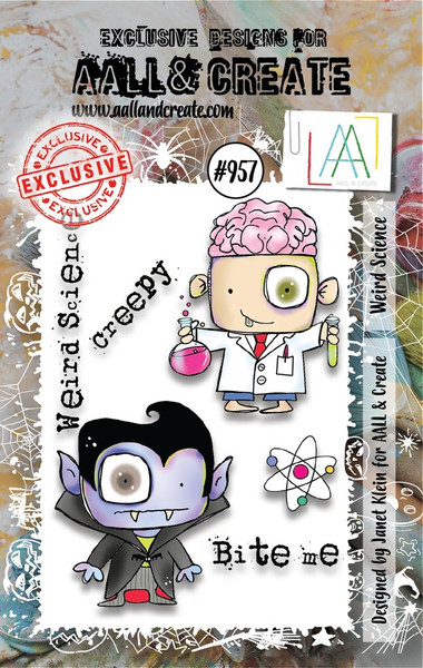 AALL & Create: A7 Clear Stamp Set, #957 - Weird Science