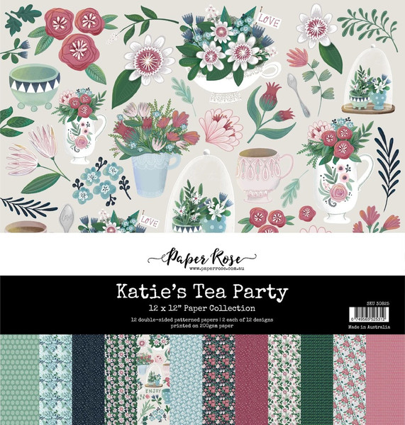 Paper Rose: 12x12 Paper Collection, Katie's Tea Party