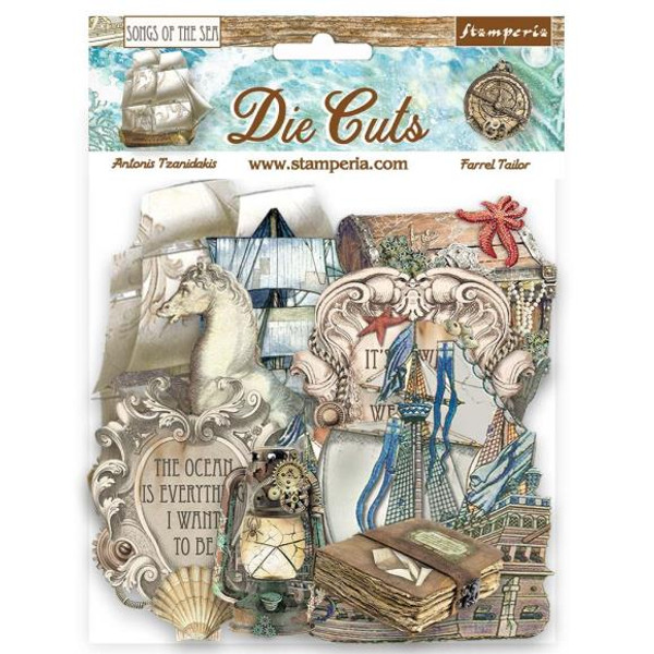 Stamperia: Die Cuts, Song of the Sea- Ship And Treasures