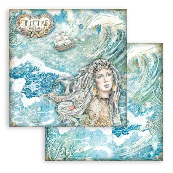 Stamperia: 12" x 12" Patterned Paper, Songs Of The Sea- Mermaid