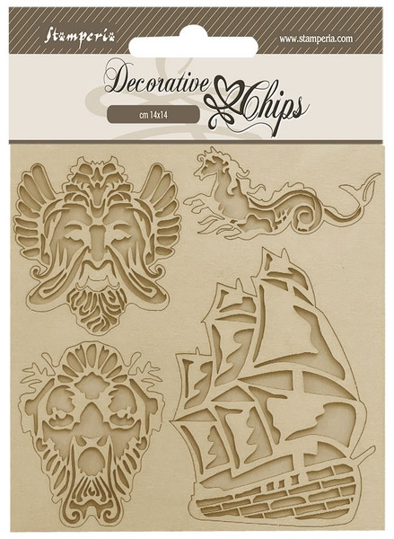 Stamperia: Decorative Chips, Songs Of The Sea Sailing Ship