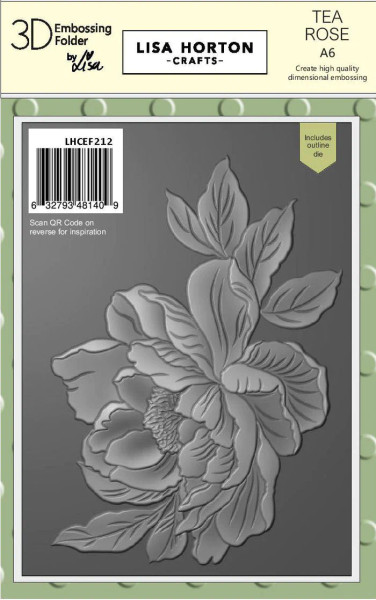 Lisa Horton Crafts: Tea Rose A6 3D Embossing Folder & Die