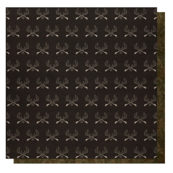 Photo Play Paper: 12X12 Patterned Paper, Mud on the Tires - Antlers