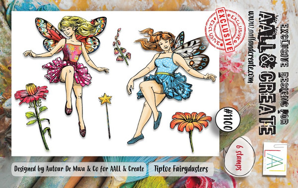 AALL & Create: A7 Clear Stamp Set, #1100 - Tiptoe Fairydusters