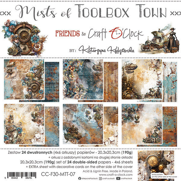 Craft O'Clock: 8X8 Paper Pad, Mists of Toolbox Town