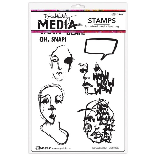 Dina Wakley MEdia: Stamp Set,  Wowwowwow