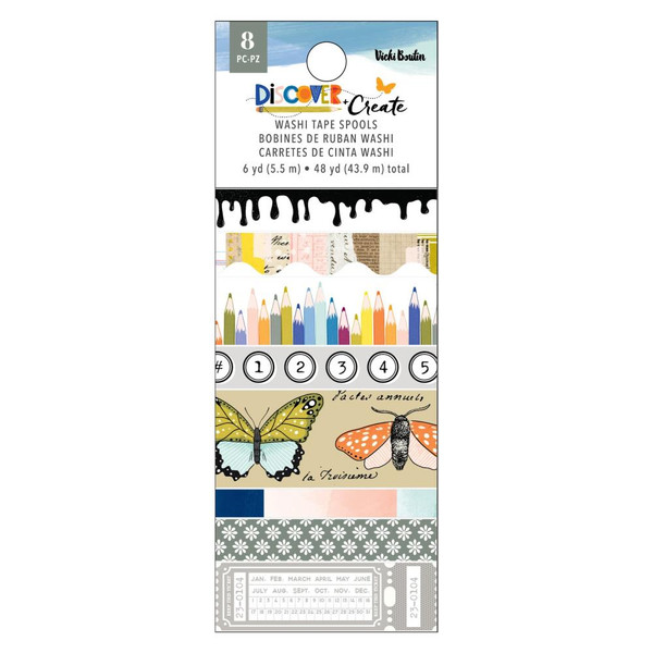 Vicki Boutin: Washi Tape 8/Pkg - Discover + Create