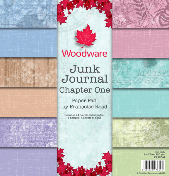 Woodware: 8 in x 8 in Paper Pad - Francoise Read Junk Journal Chapter One