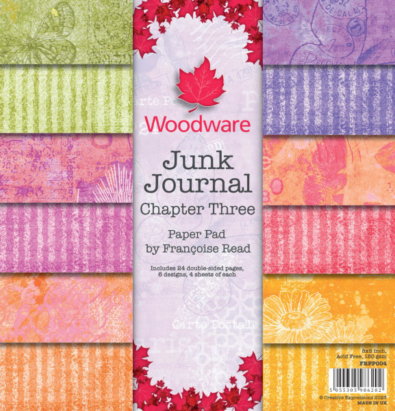 Woodware: 8 in x 8 in Paper Pad - Francoise Read Junk Journal Chapter Three