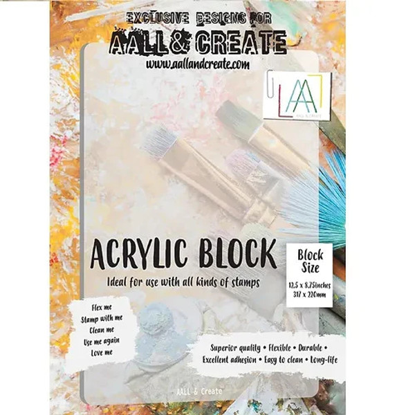 AALL & Create: A4 (12.5" x 8.75") Acrylic Block