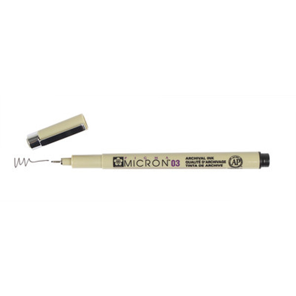 Sakura: Pigma Micron 03 Pen, 0.35mm - Black