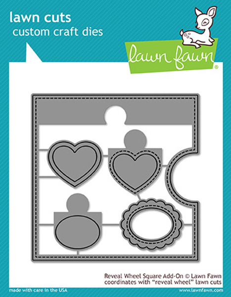 Lawn Fawn : Die Set, Reveal Wheel Square Add-on