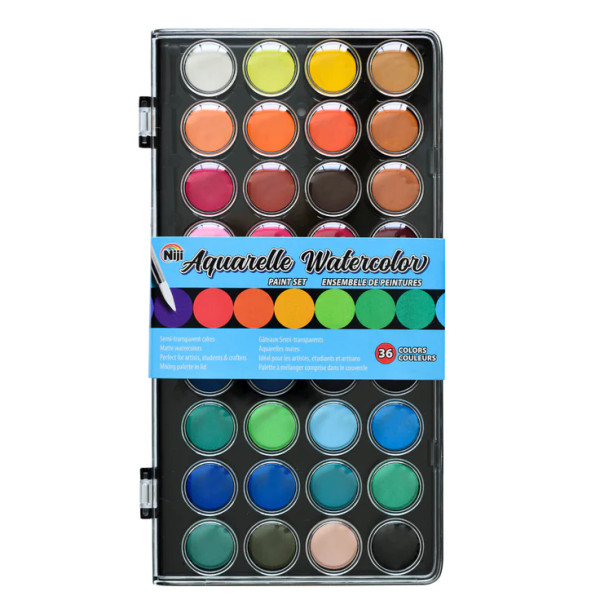 Yasutomo: Niji Aquarelle 36 Color Watercolor Palette