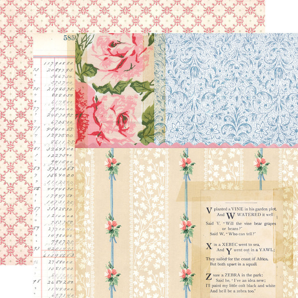 Simple Stories: 12X12 Patterned Paper, Simple Vintage Spring Garden - Spring Is Here