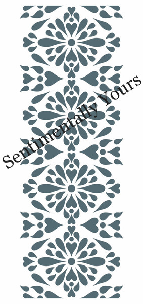 Sentimentally Yours: Slimline Stencil, Sophistication