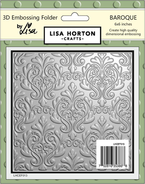 Lisa Horton: 6x6 3D Embossing Folder, Baroque