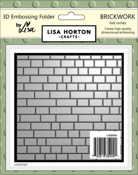 Lisa Horton: 6x6 3D Embossing Folder, Brickwork