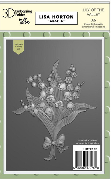 Lisa Horton Crafts: A6 3D Embossing Folder & Die: Lily Of The Valley