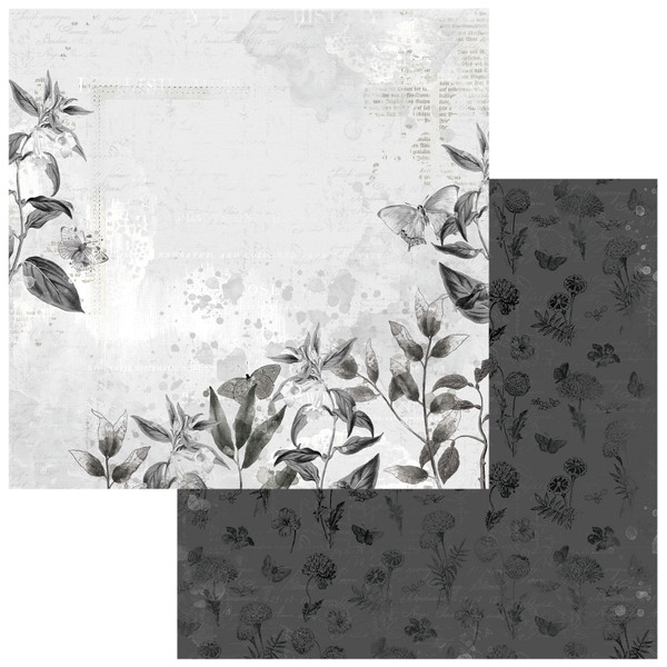 49 & Market: 12x12 Patterned Papers, Colour Swatch - Charcoal