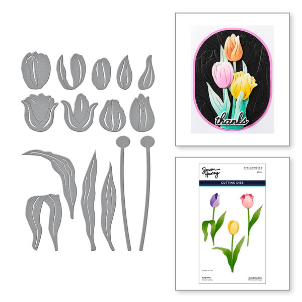 Spellbinders: Tulip Garden- Tulip Trio Etched Dies