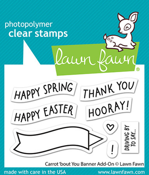 Lawn Fawn: Clear Stamp, Carrot 'bout You Banner Add-On