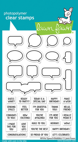 Lawn Fawn: Clear Stamp, All the Speech Bubbles