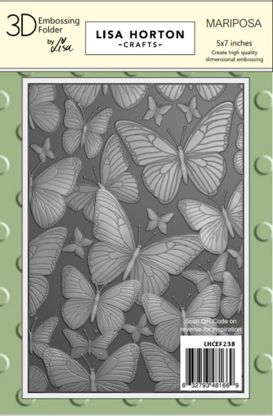 Lisa Horton Crafts: 5X7 3D Embossing Folder, Mariposa