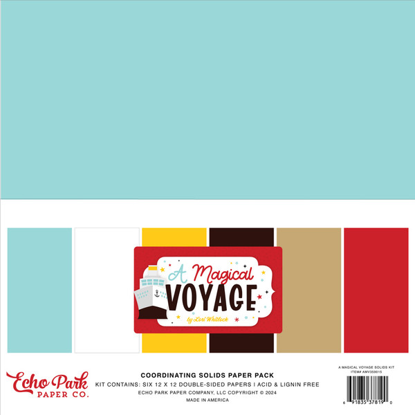 Echo Park: Collection Kit 12"X12" - Solids, A Magical Voyage