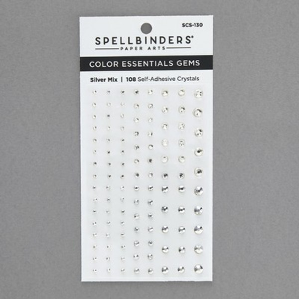 Spellbinders: Color Essentials Self Adhesive Gems, Silver Mix