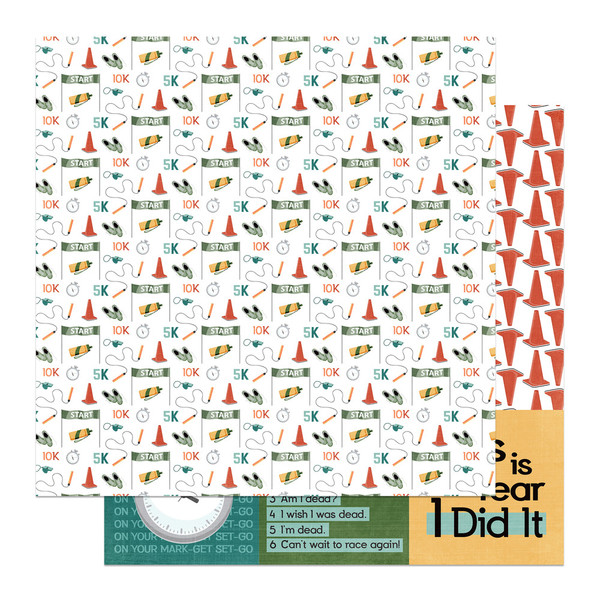 Photo Play: 12x12 Patterned Paper, Runner's High - Start & Finish