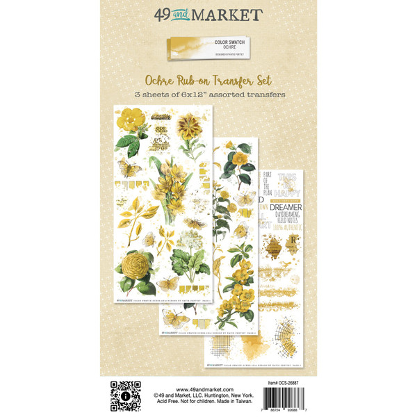 49 & Market: Rub On Transfer Set, Color Swatch: Ochre