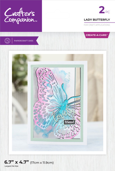 Crafter's Companion: Create-A-Card Die Set, Lady Butterfly