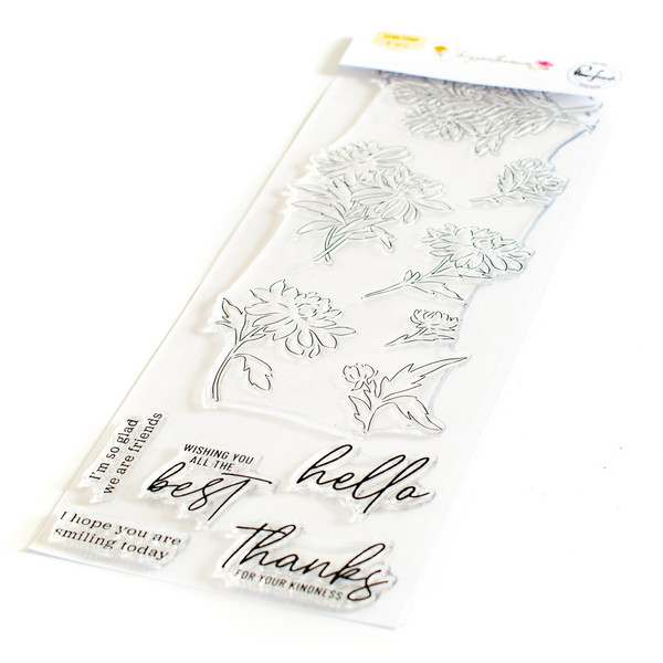 Pink Fresh Studio: Clear Stamp set, Chrysanthemum