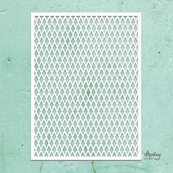 Mintay: Kreativa Stencil, Diamond Pattern