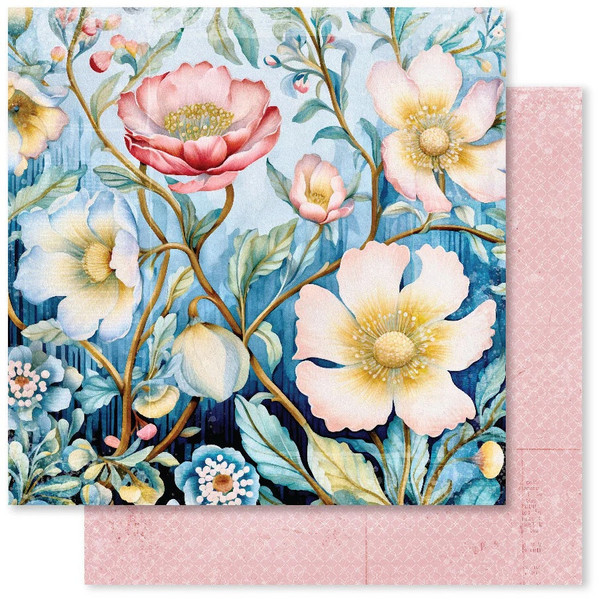 Paper Rose: 12x12 Patterned Paper, Botanical Blooms "B"