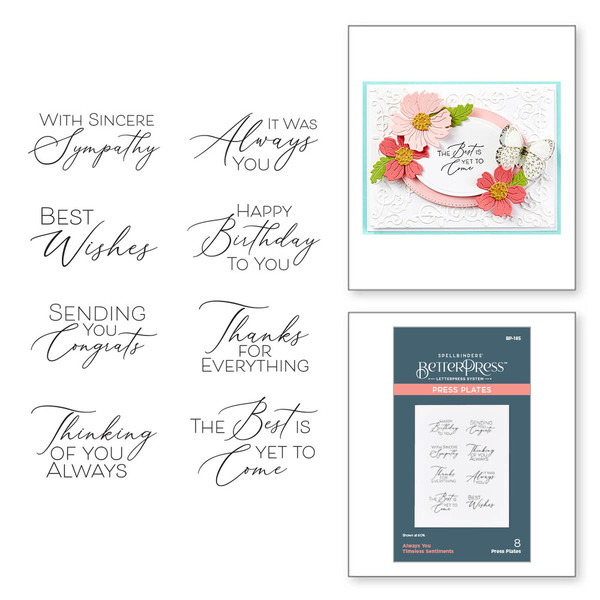 Spellbinders: Press Plate, Always You Timeless Sentiments