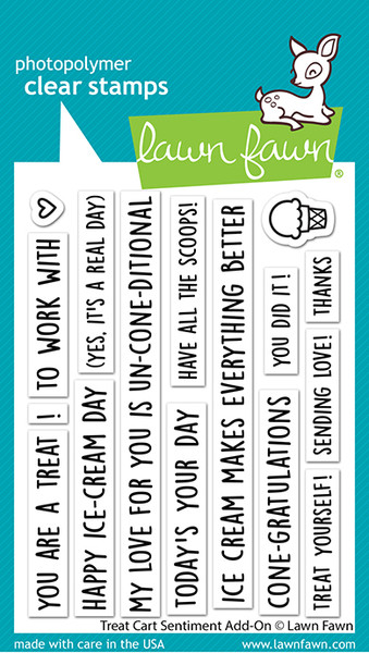 Lawn Fawn: Stamp Set, Treat Cart - Sentiment Add-On Lawn Fawn: Stamp Set, Treat Cart - Sentiment Add-On