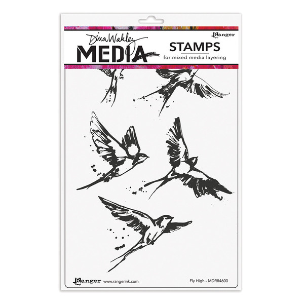 Dina Wakley MEdia: Stamp Set,  Fly High
