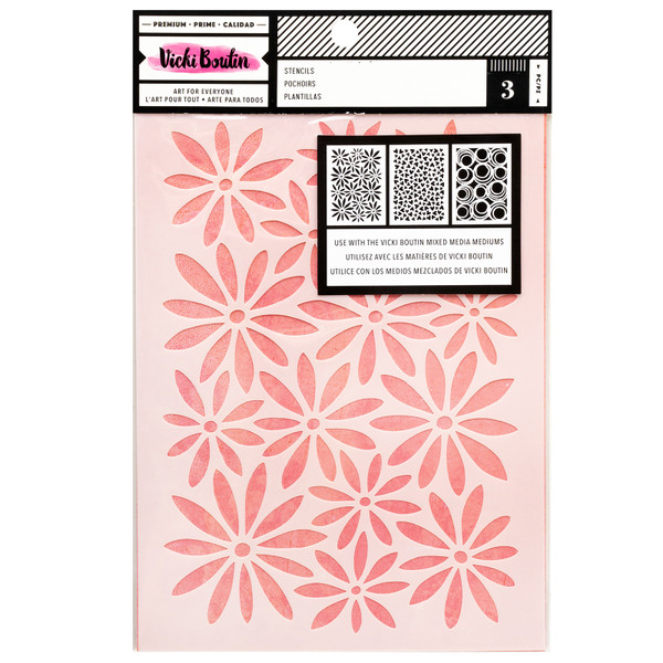 Vicki Boutin: Mixed Media Stencil Set - Floral