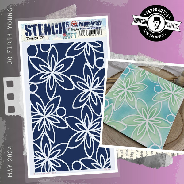 PaperArtsy: Large Stencil 434 {JOFY}