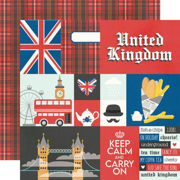 Simple Stories: 12x12 Patterned Paper, Say Cheese Epic - United Kingdom