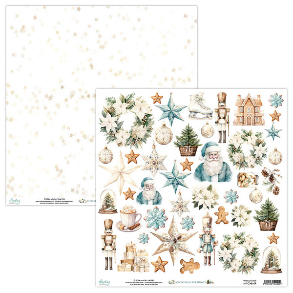 Mintay: 12"X12" Patterned Paper, Elements - Christmas Blessings